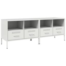 Berkfield Home TV Cabinets 2 pcs White 68x39x50.5 cm Steel - thumbnail 1