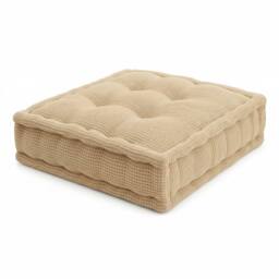 Snug City Teddy Fabric Square Booster Cushion Soft Seat Riser Pad Dining Chair in Beige - Size: 45 cm x 45 cm - thumbnail 2