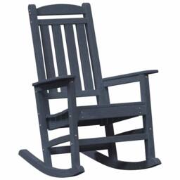 Berkfield Home Modern 3 Piece Garden Lounge Set Navy Blue HDPE - thumbnail 5