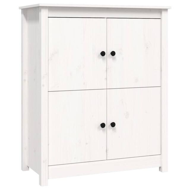 Berkfield Home Sideboard White 83x41.5x100 cm Solid Wood Pine - image 1