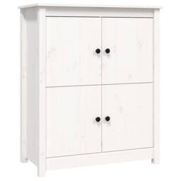 Berkfield Home Sideboard White 83x41.5x100 cm Solid Wood Pine