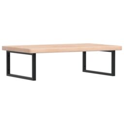 Berkfield Home Basin Shelf Wall Mounted Steel & Solid Wood Oak in Brown - thumbnail 2