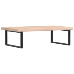 Berkfield Home Basin Shelf Wall Mounted Steel & Solid Wood Oak in Brown - thumbnail 6