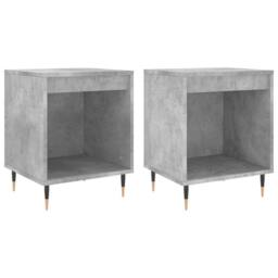 Berkfield Home Modern Bedside Cabinets 2 pcs Concrete Grey 40x35x50 cm Engineere - Size: 40 x 35 x 50 cm - thumbnail 3