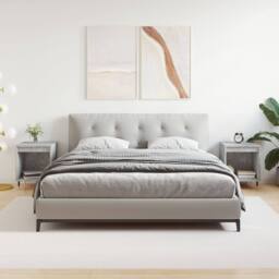 Berkfield Home Modern Bedside Cabinets 2 pcs Concrete Grey 40x35x50 cm Engineere - Size: 40 x 35 x 50 cm - thumbnail 2