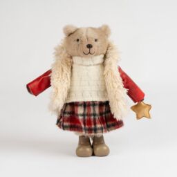 Scottish Everlastings Ltd 38cm Plush Teddy Bear Ornament with skirt in Brown - thumbnail 2