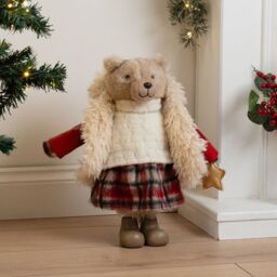Scottish Everlastings Ltd 38cm Plush Teddy Bear Ornament with skirt in Brown - thumbnail 1