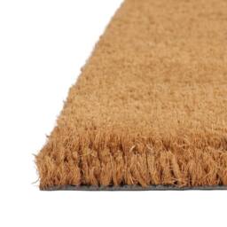 Berkfield Home Door Mat Natural 60x90 cm Tufted Coir in Brown - thumbnail 3