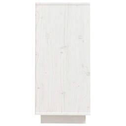 Berkfield Home Sideboard White 60x34x75 cm Solid Wood Pine - Size: 60 x 34 x 75 cm - thumbnail 6