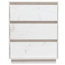Berkfield Home Sideboard White 60x34x75 cm Solid Wood Pine - Size: 60 x 34 x 75 cm - thumbnail 5