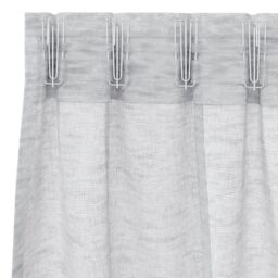Berkfield Home Curtains with Curtains 2 pcs Light gray 140 x 260 cm Polyester - thumbnail 4