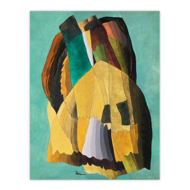 "Artery8 Shore Road Abstract Coastal Landscape Dove Wall Art Poster Print - Size: W18"" x H24""" - image 1