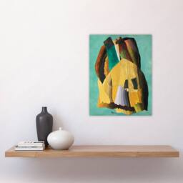 "Artery8 Shore Road Abstract Coastal Landscape Dove Wall Art Poster Print - Size: W18"" x H24""" - thumbnail 4