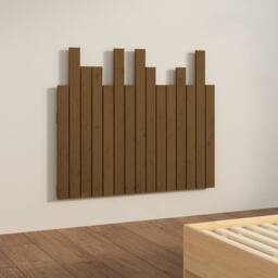 Berkfield Home Wall Headboard Honey Brown 95.5x3x80 cm Solid Wood Pine - thumbnail 4