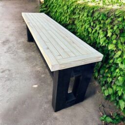 Buttercup Farm Garden Patio Bench - Pressure Treated Wood - L150 x W40 x H45 cm in Brown - thumbnail 1