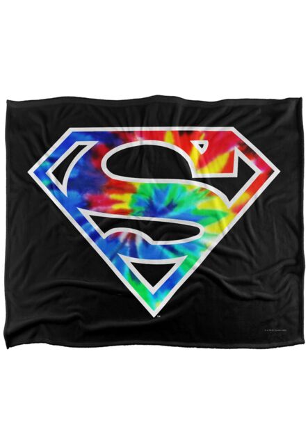 Warner Brothers Superman Logo Officially Licensed Silky Touch Super Soft Throw Blanket 152 x 127 cm in White - image 1