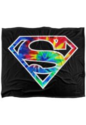 Warner Brothers Superman Logo Officially Licensed Silky Touch Super Soft Throw Blanket 152 x 127 cm in White - thumbnail 1