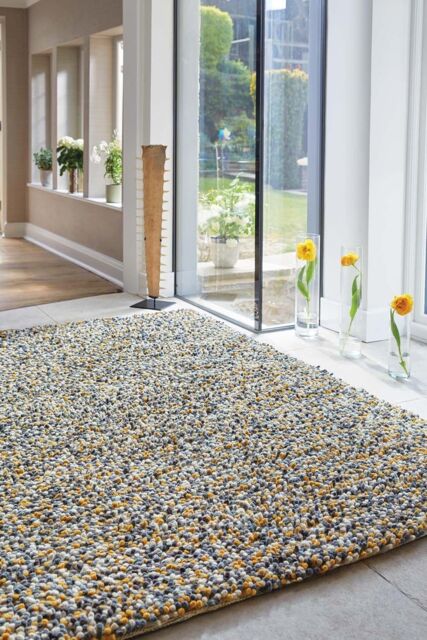 Origin 'Rocks Shaggy' Rug in Yellow - Size: 160 cm x 230 cm - image 1