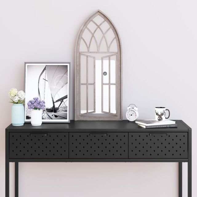 Berkfield Home Mirror Sand 70x30 cm Iron for Indoor Use in Cream - image 1