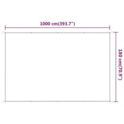 Berkfield Home Vertical Awning Light Green 180x1000 cm Oxford Fabric - thumbnail 5