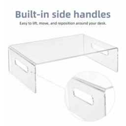 KORVIXA Clear Acrylic Monitor Riser - Size: 0.6m2 - thumbnail 3