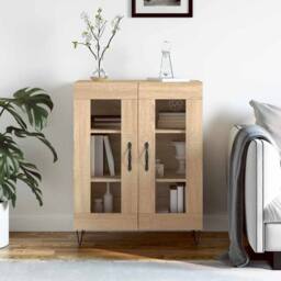 Berkfield Home Sideboard Sonoma Oak 69.5x34x90 cm Engineered Wood in Brown - thumbnail 2