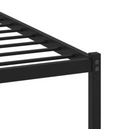 Berkfield Home Metal Bed Frame without Mattress Smoked Oak 135x190 cm Double in Brown - thumbnail 8