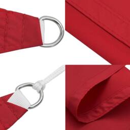 Berkfield Home Sun Shade Sail Red 7x5x5 m 100% Polyester Oxford - thumbnail 6