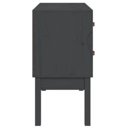 Berkfield Home Console Cabinet Grey 90x40x78 cm Solid Wood Pine - Size: 90 x 40 x 78 cm - thumbnail 5