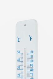 Homescapes Silver Metal Wall Thermometer, 45 cm - thumbnail 2