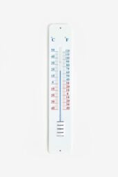 Homescapes Silver Metal Wall Thermometer, 45 cm - thumbnail 4