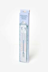 Homescapes Silver Metal Wall Thermometer, 45 cm - thumbnail 6