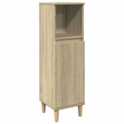 Berkfield Home Durable 3 Piece Bathroom Furniture Set Sonoma Oak Engineered Wood in Light Tan - thumbnail 6