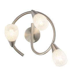 Netlighting Franziska Ceiling Spotlight Clusters Nickel Matt Glass Shade 3x E14 in Grey - thumbnail 4