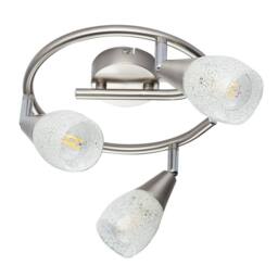 Netlighting Franziska Ceiling Spotlight Clusters Nickel Matt Glass Shade 3x E14 in Grey - thumbnail 2