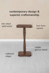 MH London Solid Mango Wood Free-Form Side Table, Accent End Table - Jasmine in Brown - thumbnail 3