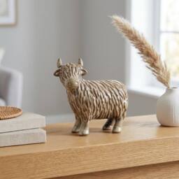 Garden Greatness Chic Glazed Highland Cow Ornament - Size: 1 Pack - thumbnail 1