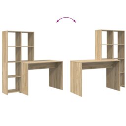 Berkfield Home with Shelf with Storage Sonoma oak Engineered wood in Brown - thumbnail 8