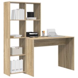 Berkfield Home with Shelf with Storage Sonoma oak Engineered wood in Brown - thumbnail 3