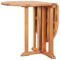 Berkfield Home 5 Piece Folding Outdoor Dining Set Solid Teak Wood in Brown - thumbnail 5