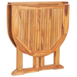 Berkfield Home 5 Piece Folding Outdoor Dining Set Solid Teak Wood in Brown - thumbnail 6