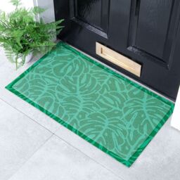 Artsy Mats Green Monstera Pattern Indoor & Outdoor Doormat - 70x40cm - Size: 40 cm x 70 cm