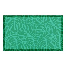 Artsy Mats Green Monstera Pattern Indoor & Outdoor Doormat - 70x40cm - Size: 40 cm x 70 cm - thumbnail 2