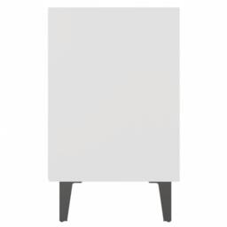 Berkfield Home Sturdy Bed Cabinets with Metal Legs 2 pcs White 40x30x50 cm - Size: 40 x 30 x 50 cm - thumbnail 6