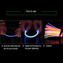 Shatchi 8Inches Glow in the Dark: 100 Glowsticks Bracelets with Connectors - Illuminate Your Fun - thumbnail 4