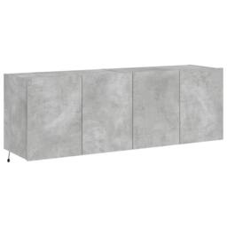 Berkfield Home TV Wall Cabinets with LED Lights 2 pcs Concrete Grey 60x35x41 cm - Size: 60 x 35 x 41 cm - thumbnail 3