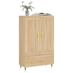 Berkfield Home Highboard Sonoma Oak 69.5x31x115 cm Engineered Wood in Brown - thumbnail 1