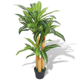 Berkfield Home Artificial Dracaena Plant with Pot 100 cm Green - thumbnail 1