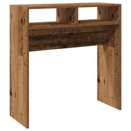 Berkfield Home Console Table Old Wood 78x30x80 cm Engineered Wood in Brown - Size: 78 x 30 x 80 cm - thumbnail 2
