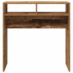 Berkfield Home Console Table Old Wood 78x30x80 cm Engineered Wood in Brown - Size: 78 x 30 x 80 cm - thumbnail 4